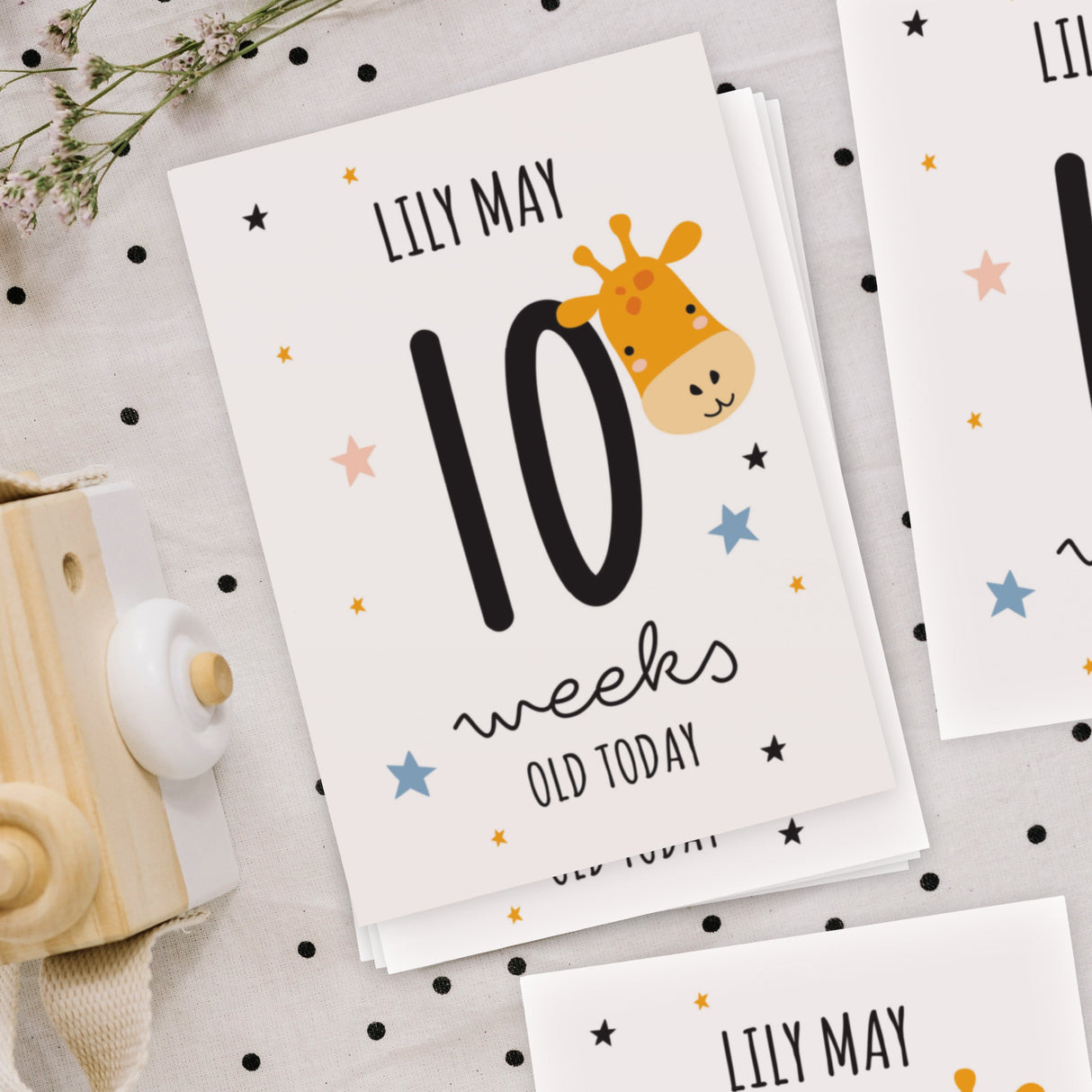 Personalised Animals Baby Milestone Cards - Shop Keepsakes At Gift Moments - 4
