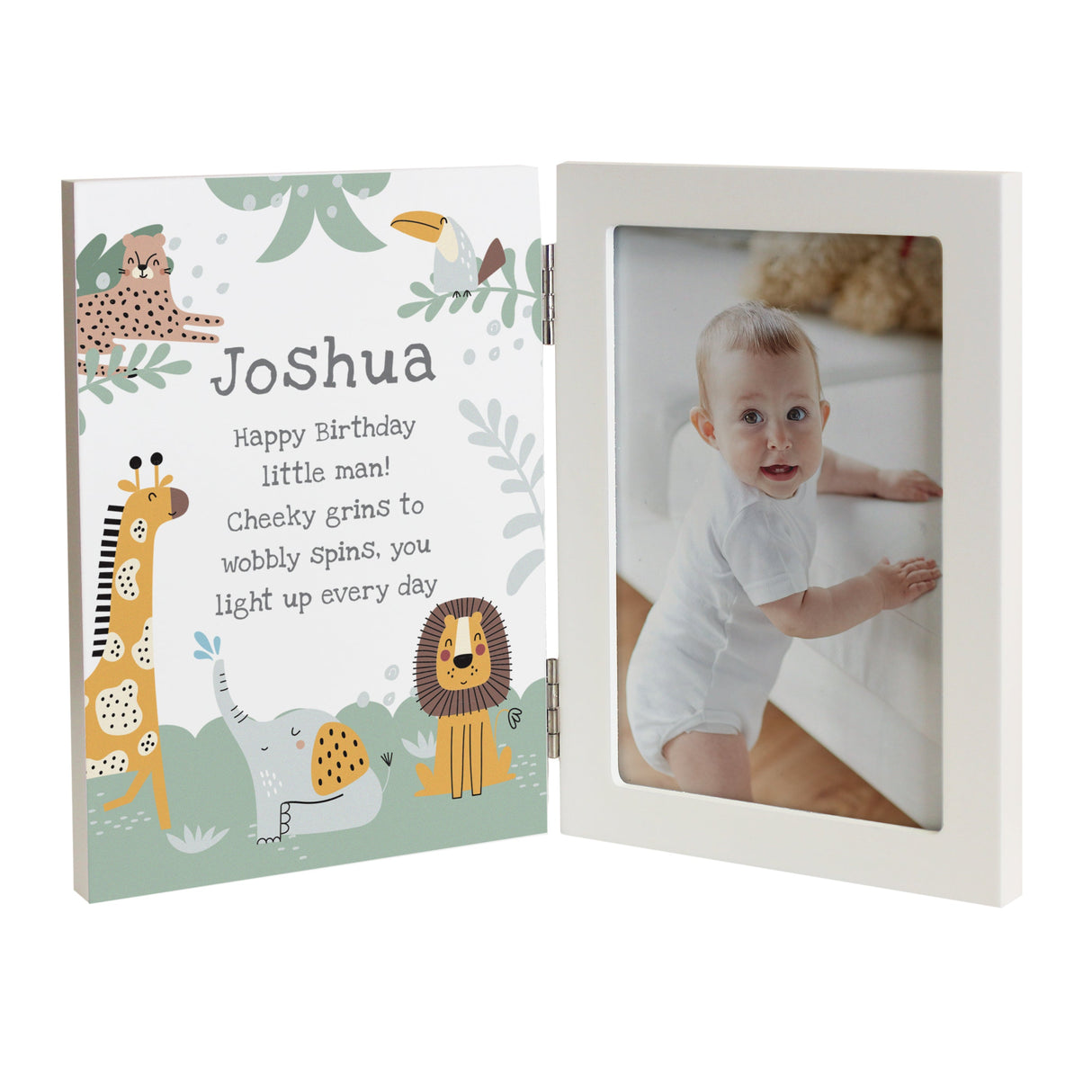 Personalised Animals Wooden Hinged 6x4 Photo Frame: 5 - Photo Frames By Gift Moments