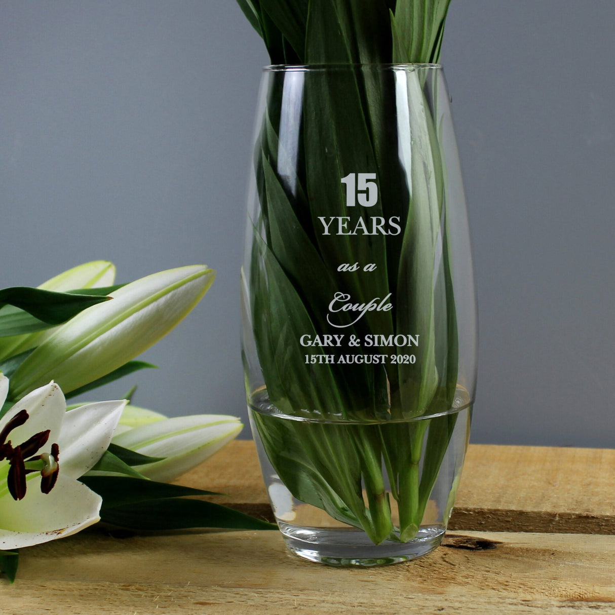 Personalised Anniversary Bullet Vase: 1 - Vases By Gift Moments