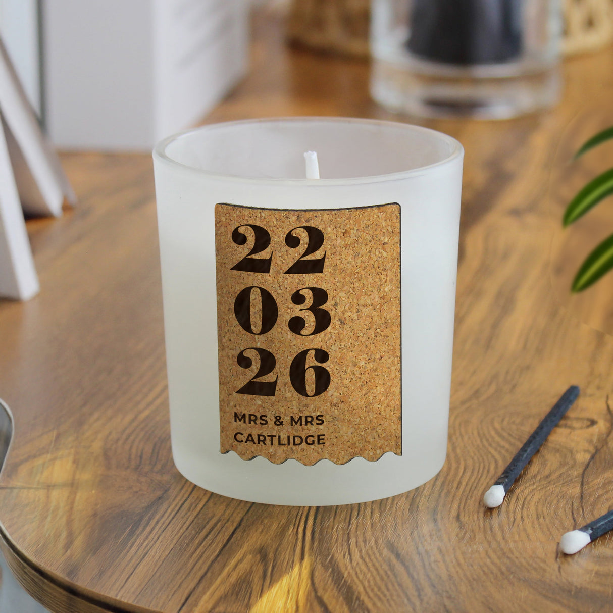 Personalised Anniversary Cork Label Candle Jar: 3 - Candles By Gift Moments