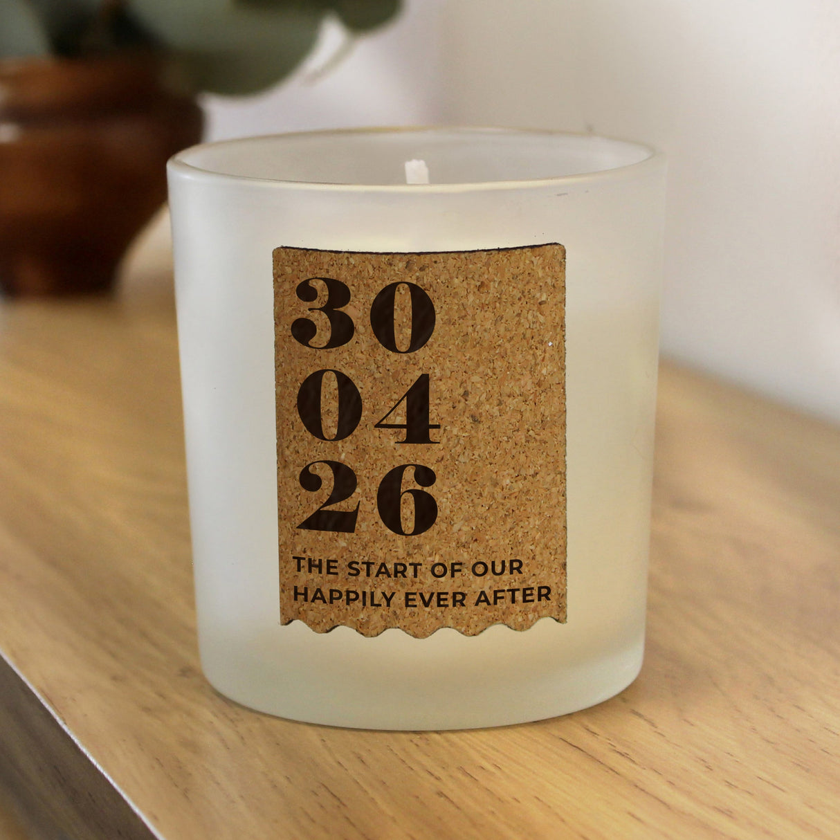 Personalised Anniversary Cork Label Candle Jar: 4 - Candles By Gift Moments
