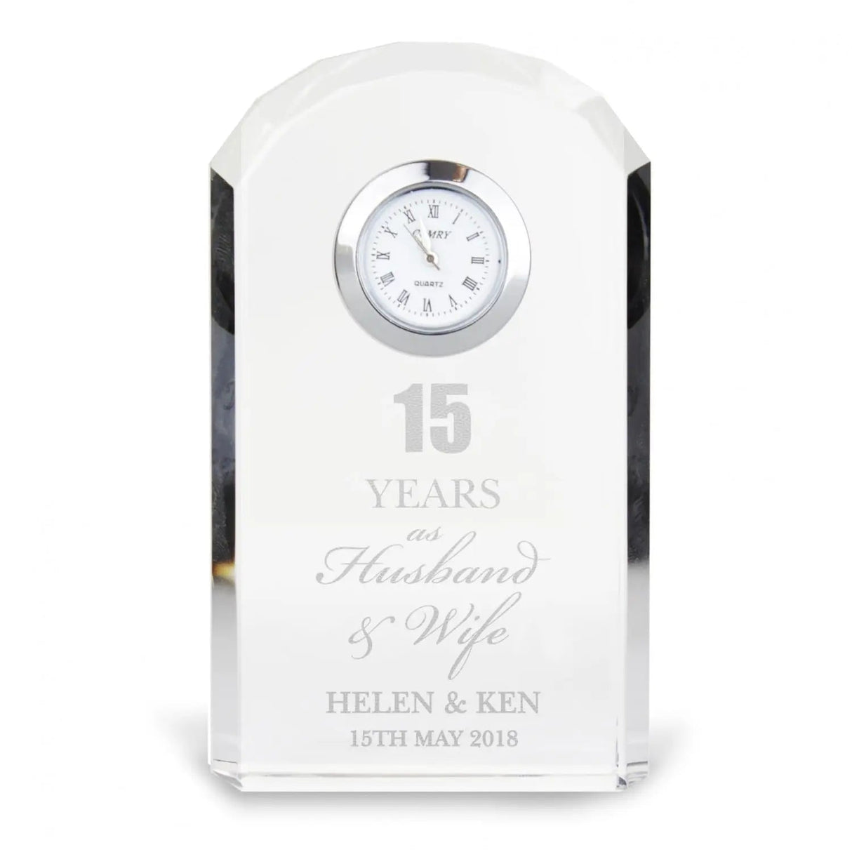 Personalised Anniversary Crystal Clock - Shop Clocks At Gift Moments - 3