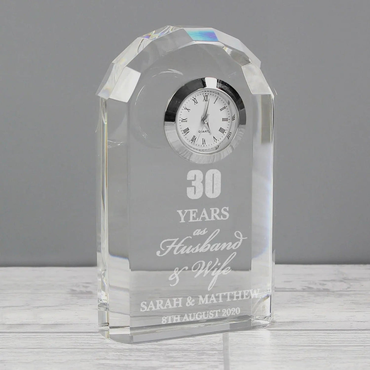 Personalised Anniversary Crystal Clock - Shop Clocks At Gift Moments - 1