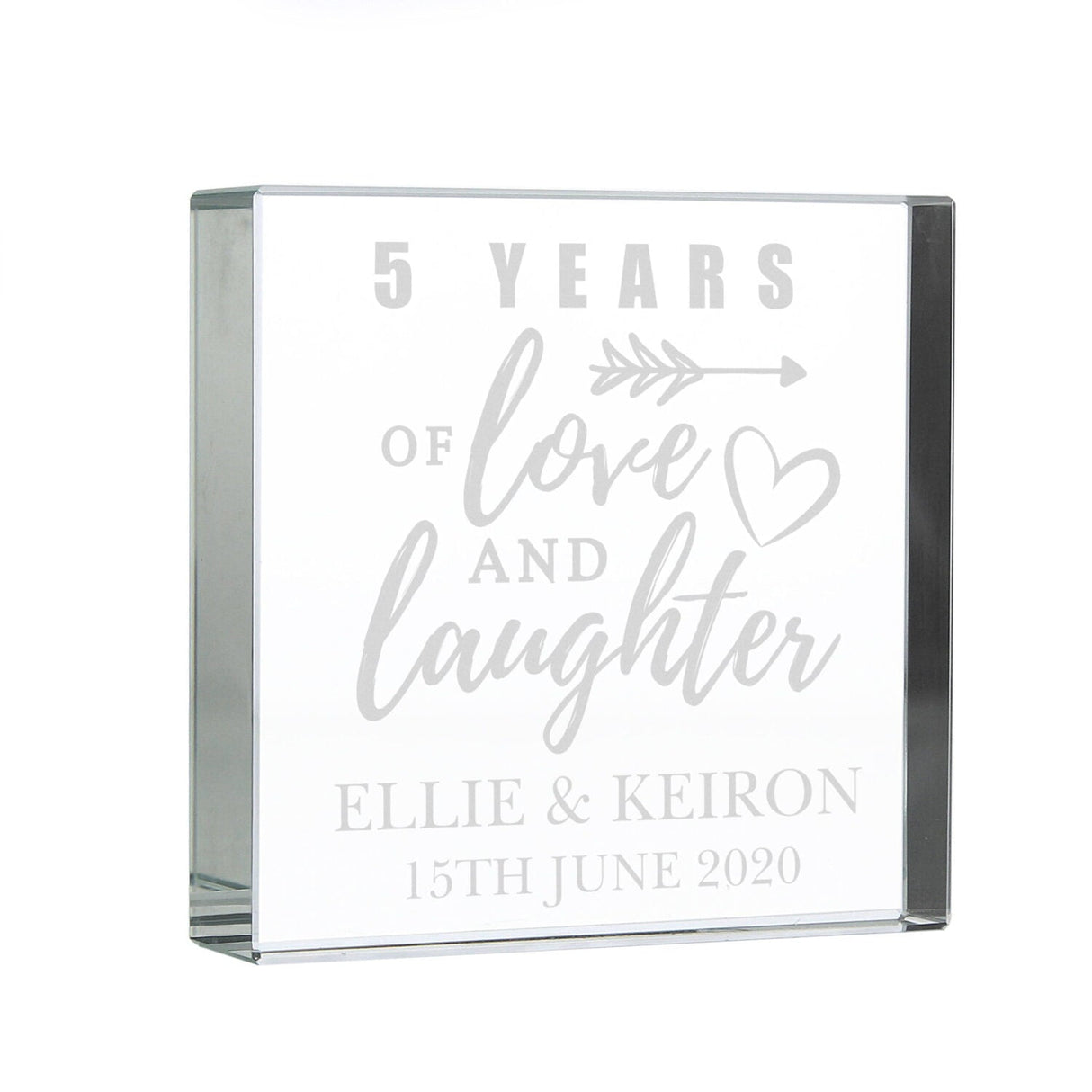 Personalised Anniversary Crystal Token: 4 - Crystal Tokens By Gift Moments