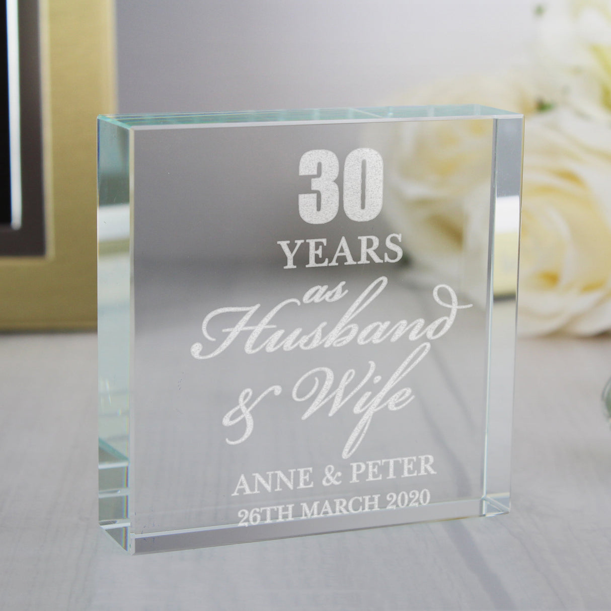 Personalised Anniversary Crystal Token: 5 - Crystal Tokens By Gift Moments