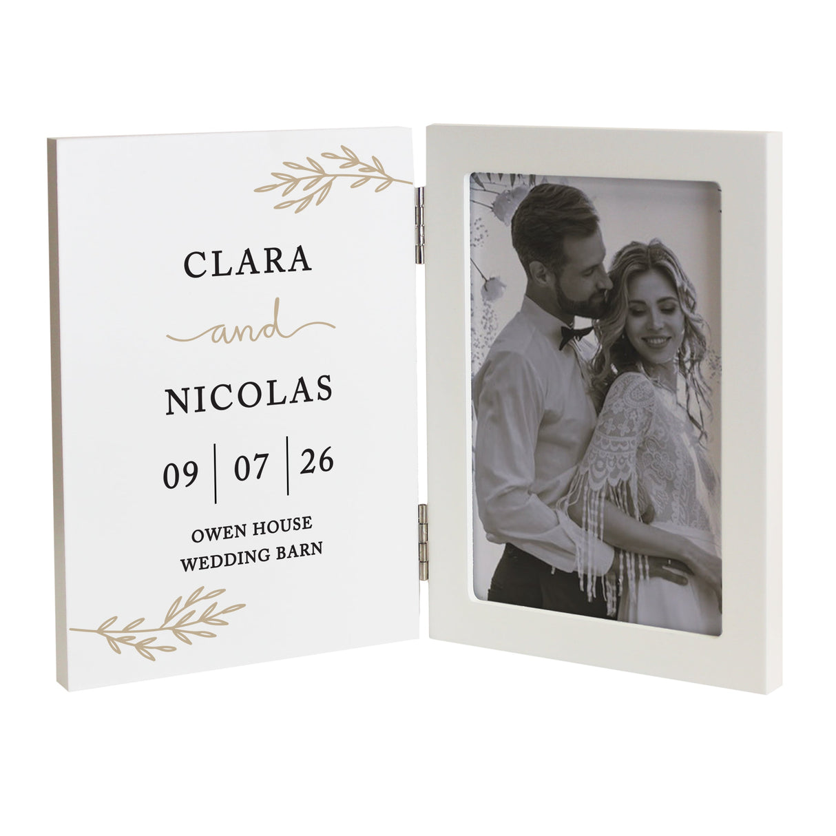 Personalised Anniversary Wooden Hinged 6x4 Photo Frame: 5 - Photo Frames By Gift Moments