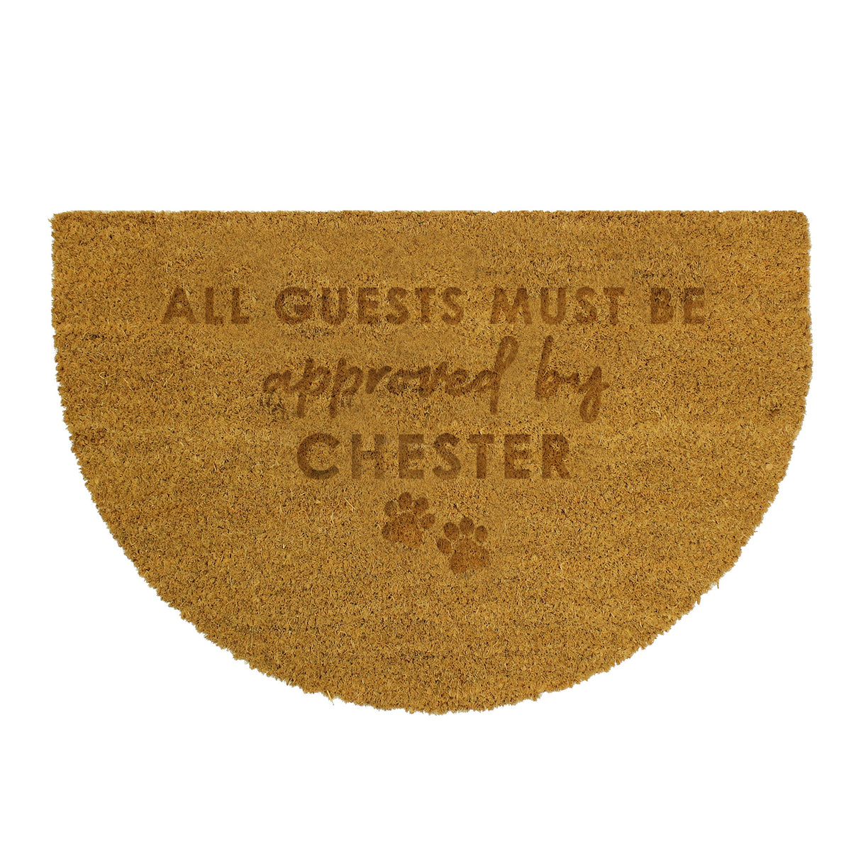 Personalised Approved By The Pet Half Moon Indoor Doormat: 5 - Doormats By Gift Moments