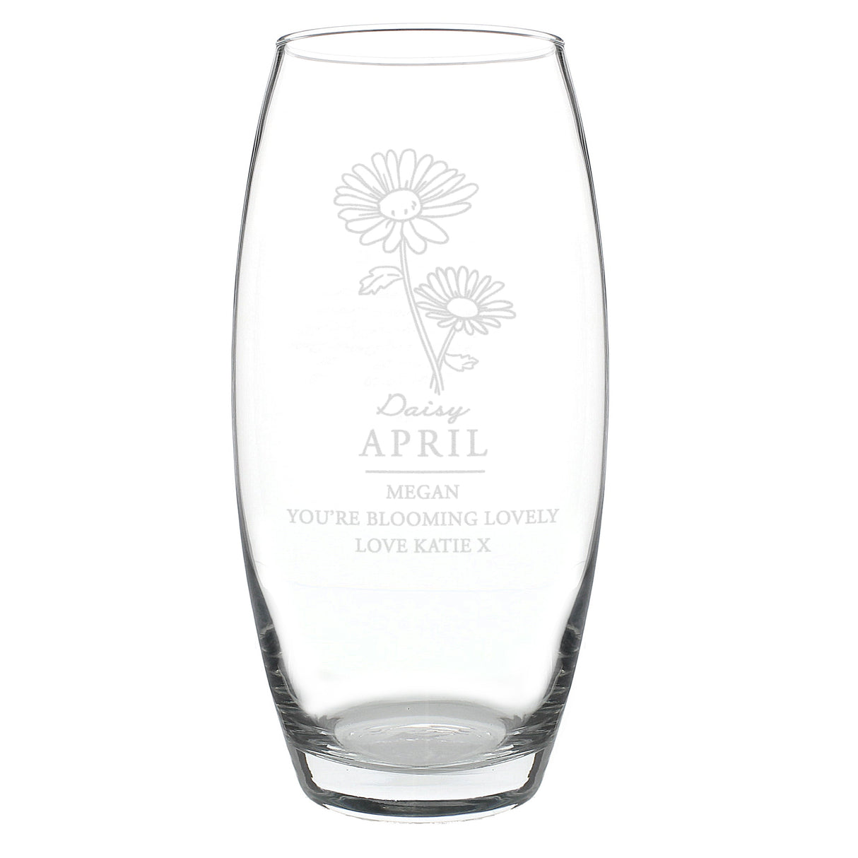 Personalised April Birth Flower Bullet Vase - Shop Vases At Gift Moments - 5