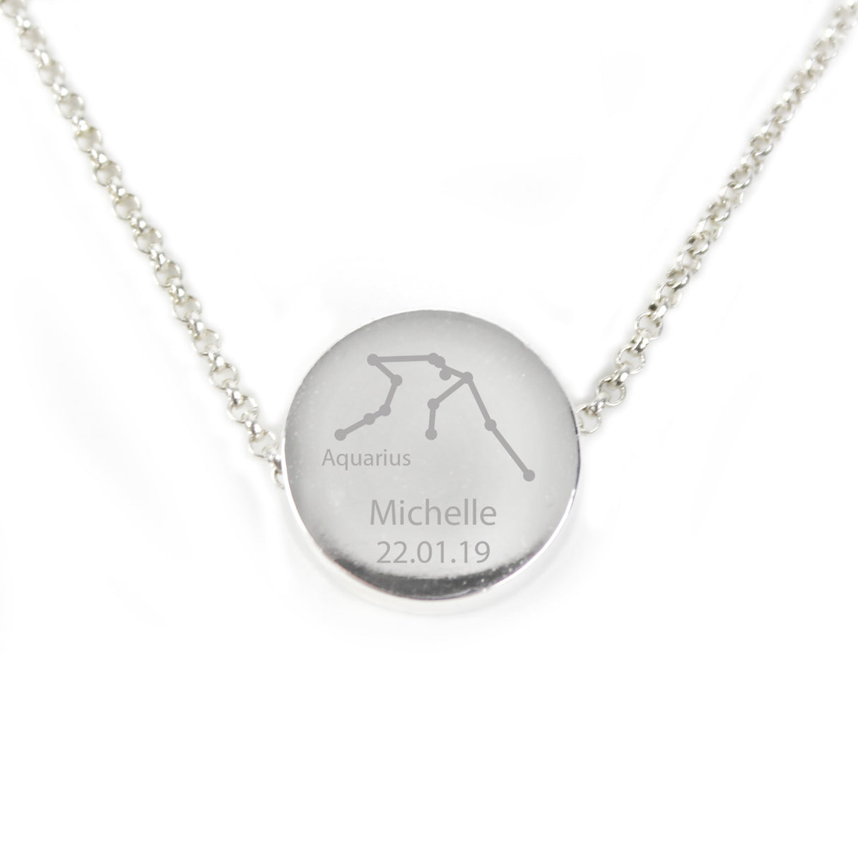 Personalised Aquarius Zodiac Star Sign Necklace (Jan 20th - Feb 18th): 8 - Necklaces By Gift Moments