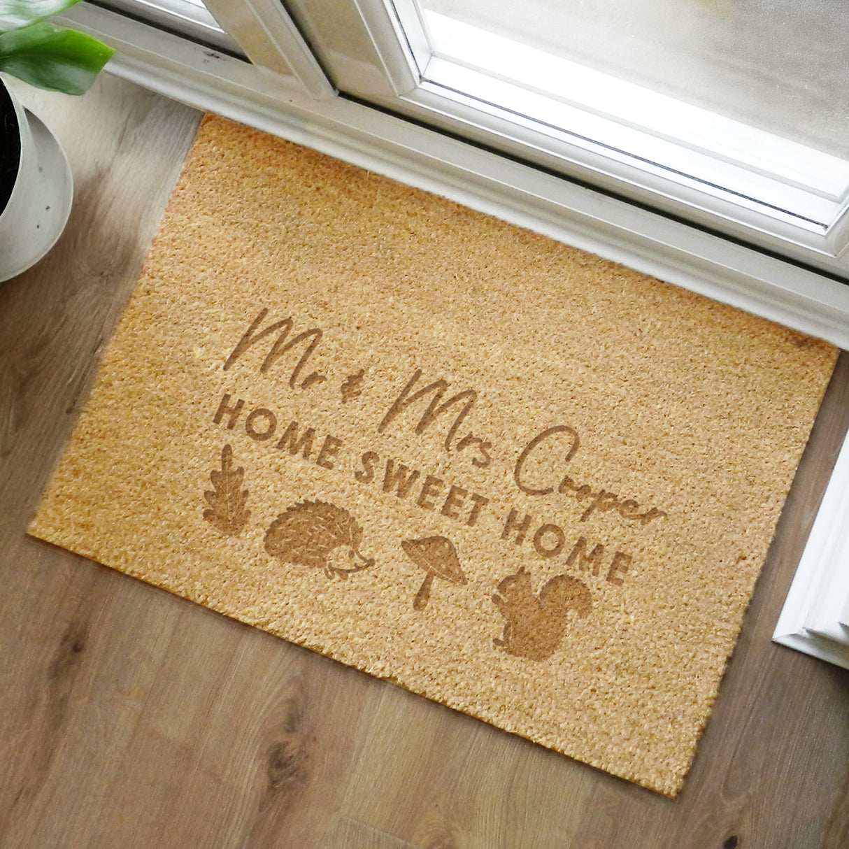 Personalised Autumnal Rectangle Doormat: 3 - Doormats By Gift Moments
