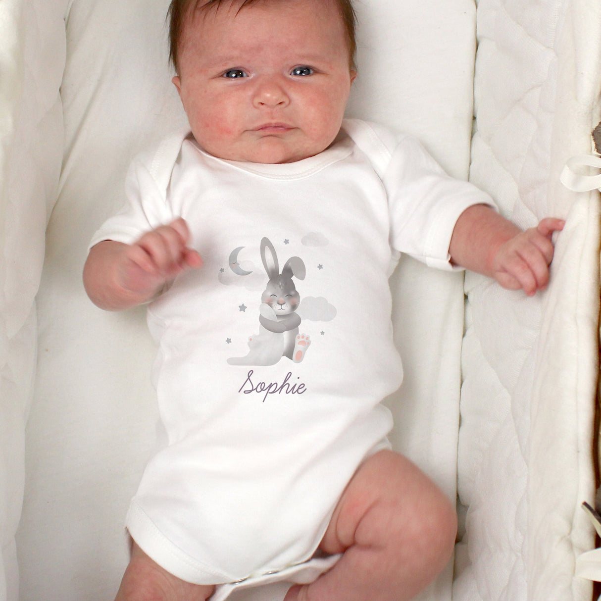 Personalised Baby Bunny 0-3 Months Baby Vest: 3 - Baby Clothing By Gift Moments