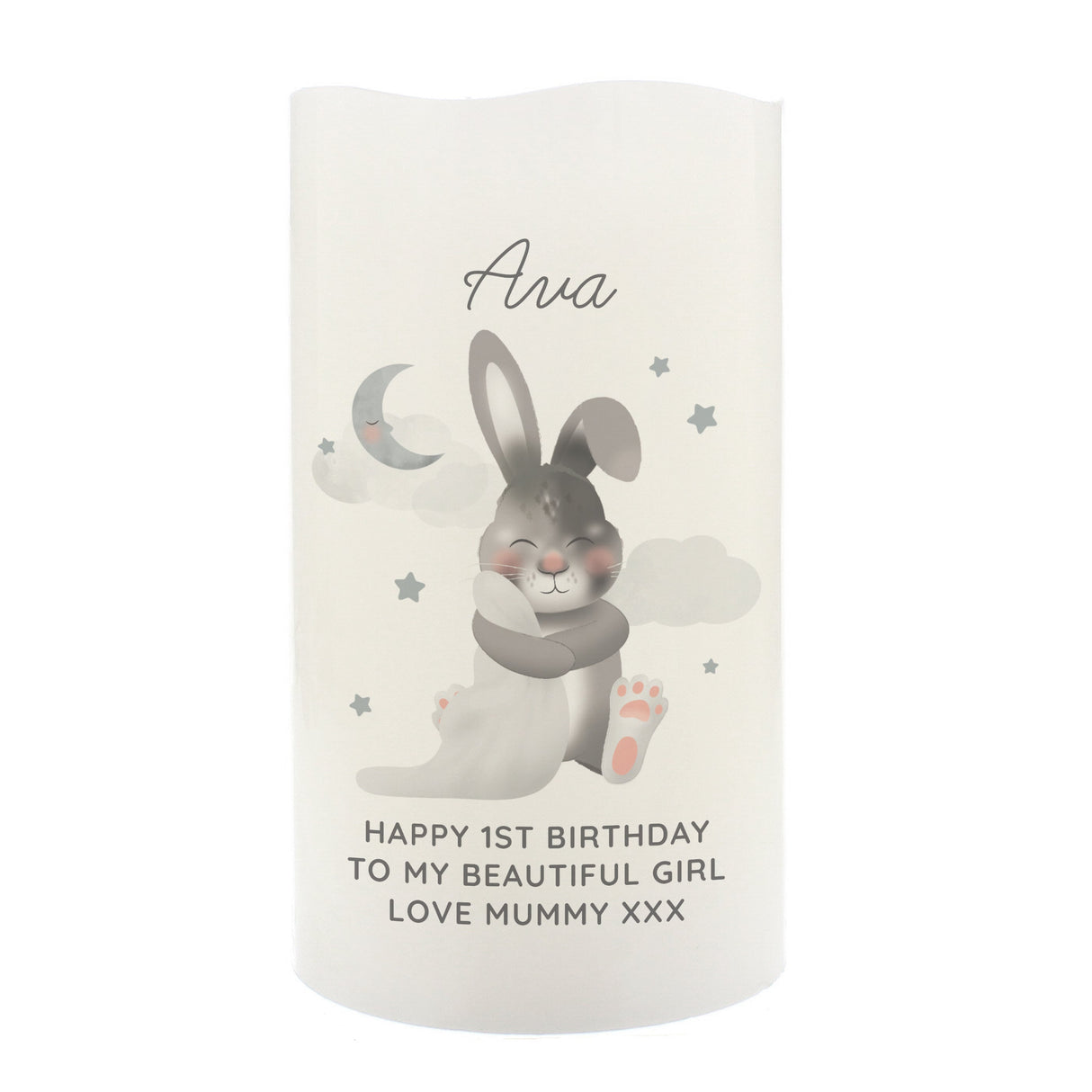 Personalised Baby Bunny LED Candle - Shop LED Lighting At Gift Moments - 2
