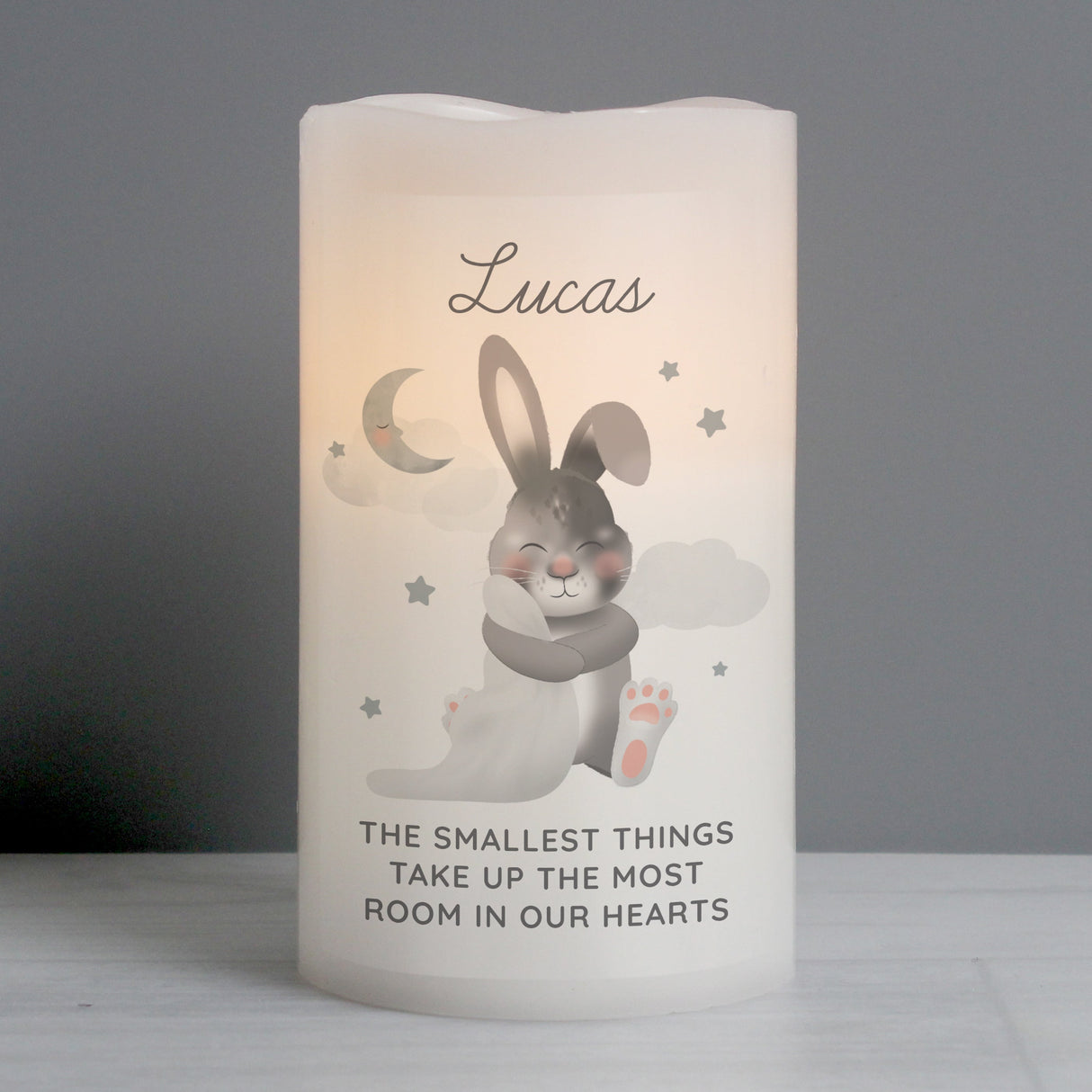 Personalised Baby Bunny LED Candle - Shop LED Lighting At Gift Moments - 3