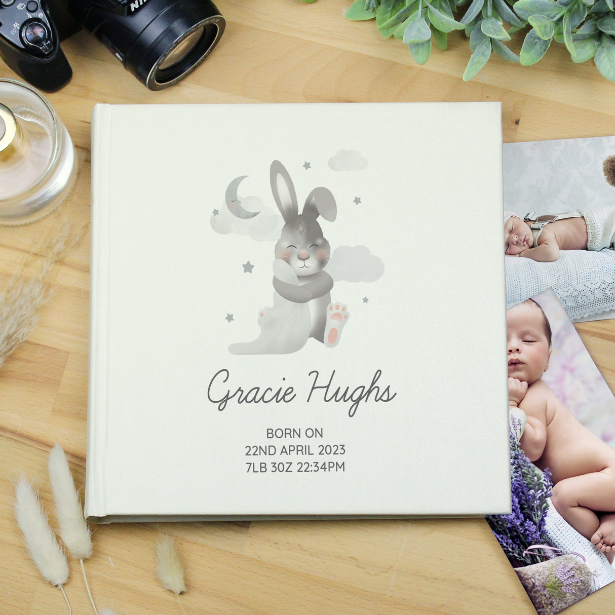 Personalised Baby Bunny Square Photo Album - Shop Photo Albums At Gift Moments - 1