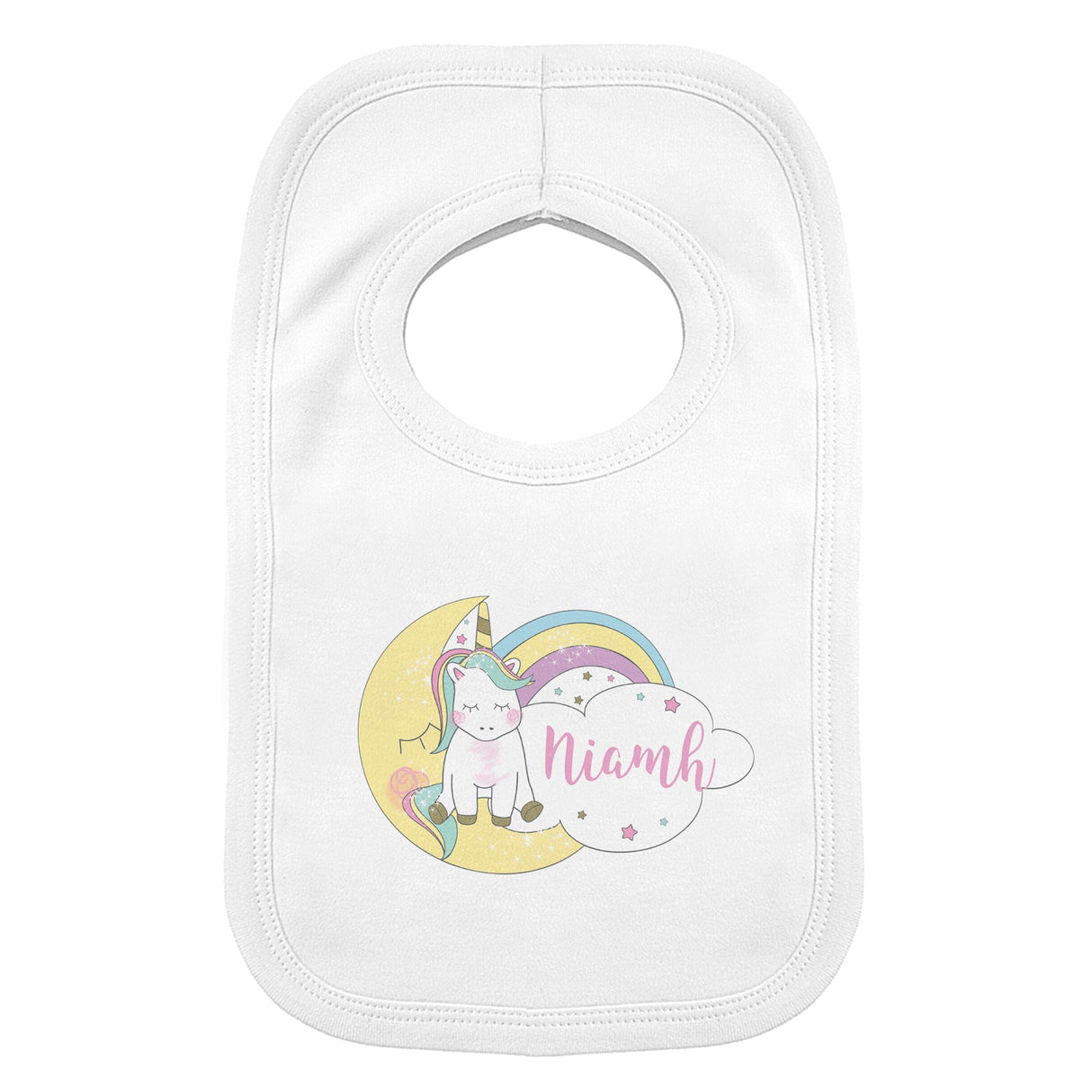 Personalised Baby Unicorn Bib: 2 - Baby Clothing By Gift Moments