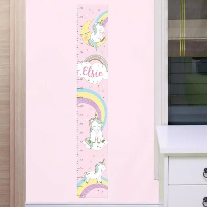 Personalised Baby Unicorn Height Chart: 3 - Height Charts By Gift Moments