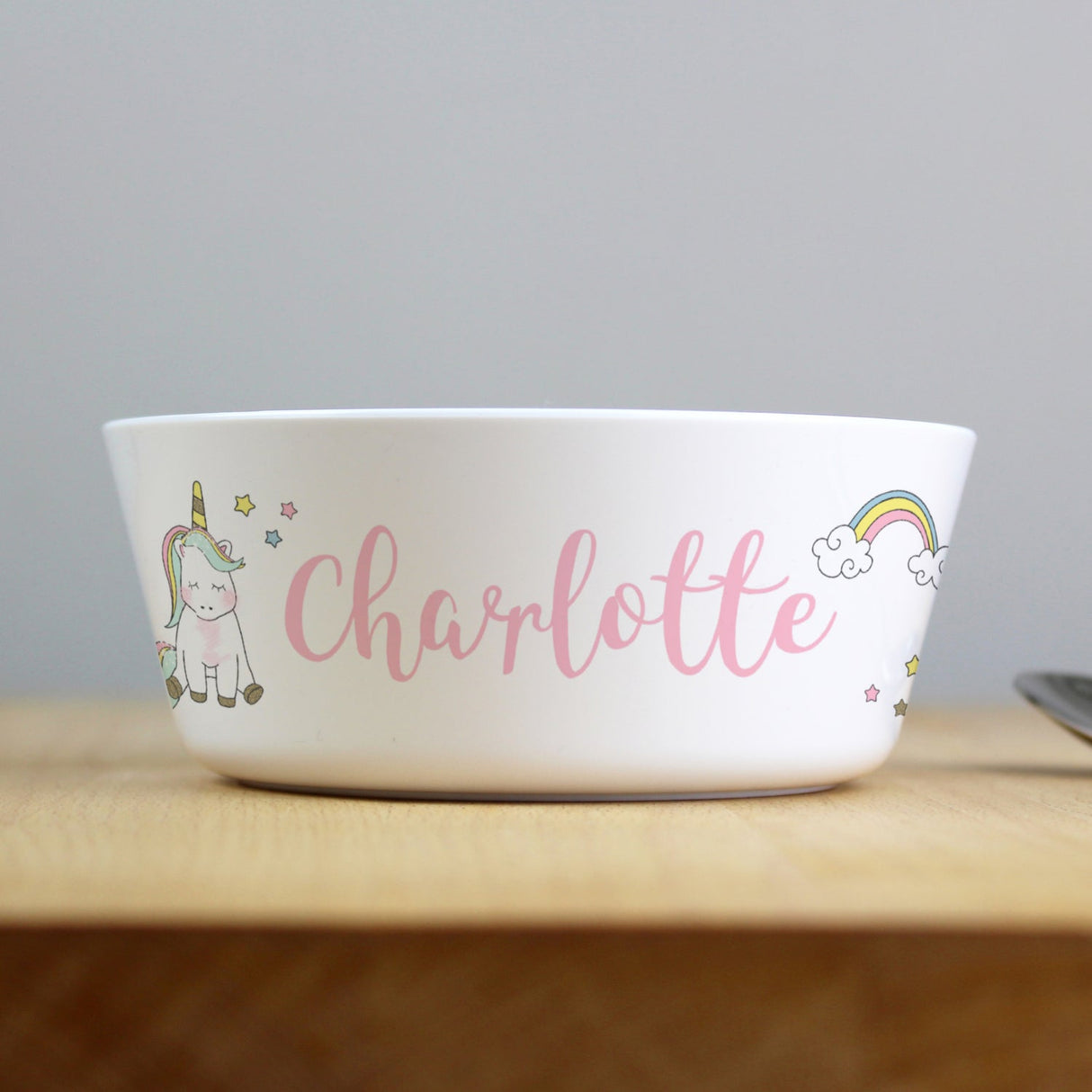 Personalised Baby Unicorn Plastic Bowl: 3 - Tableware By Gift Moments