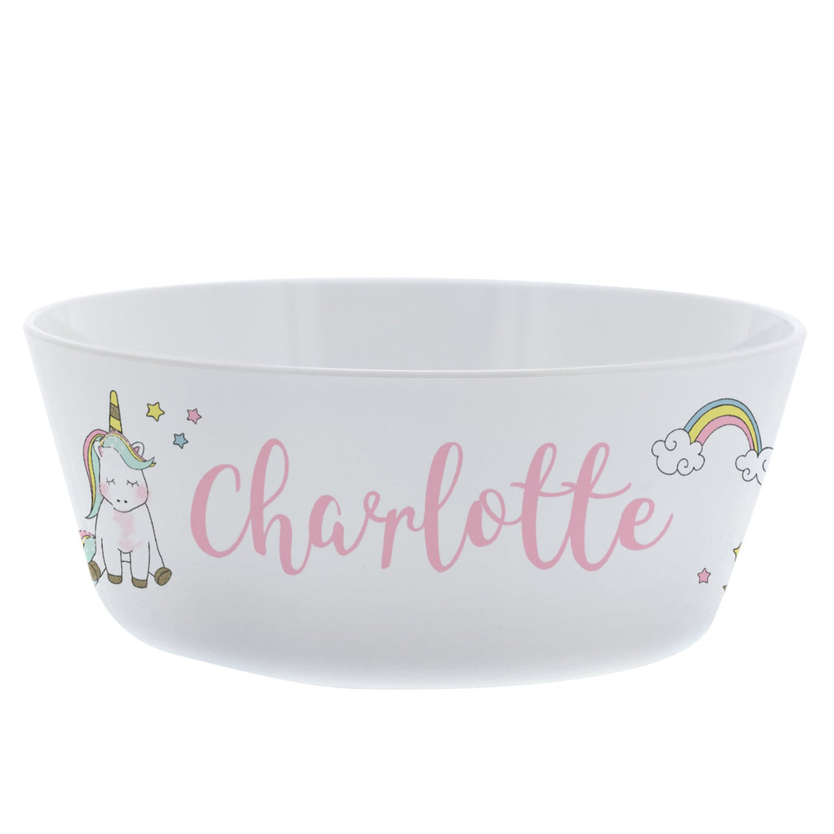 Personalised Baby Unicorn Plastic Bowl: 4 - Tableware By Gift Moments