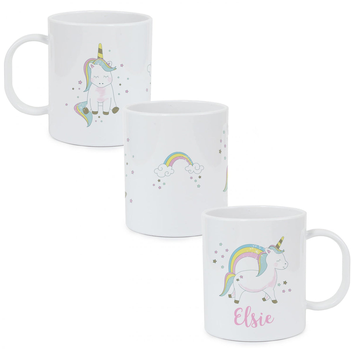 Personalised Baby Unicorn Plastic Mug: 4 - Plastic Mugs By Gift Moments