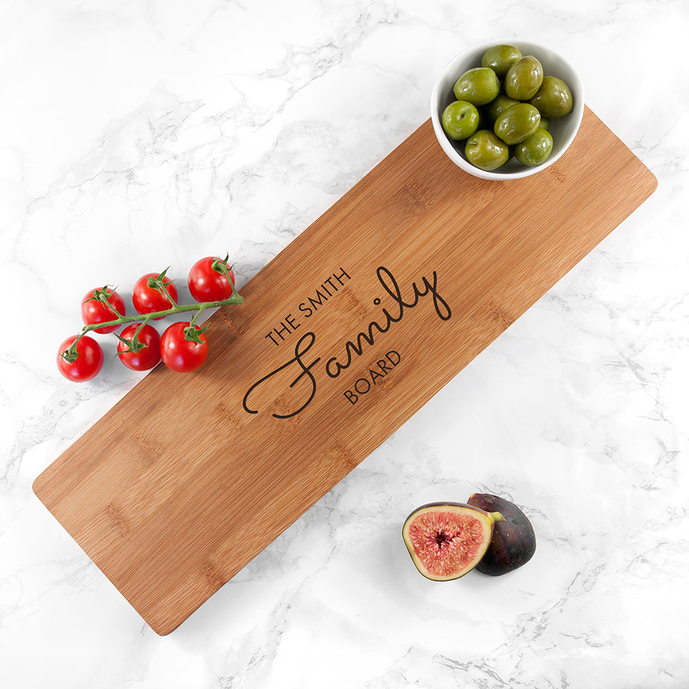 Personalised Bamboo Family Serving Board: 2 - Chopping Boards By Gift Moments
