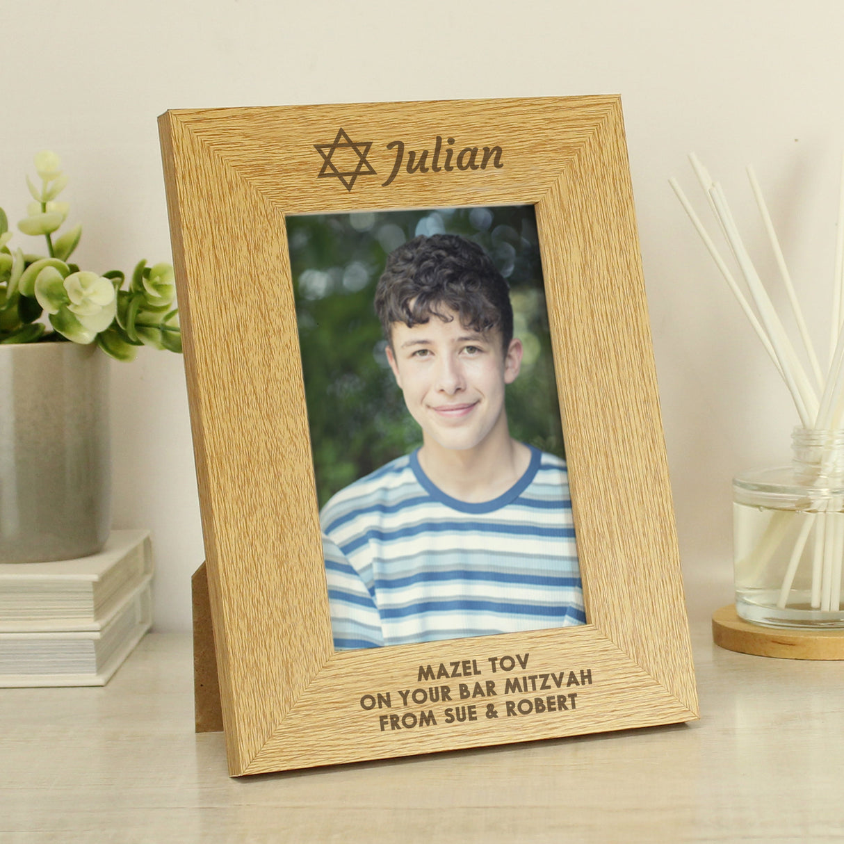 Personalised Bar and Bat Mitzvah 6x4 Portrait Frame: 4 - Photo Frames By Gift Moments