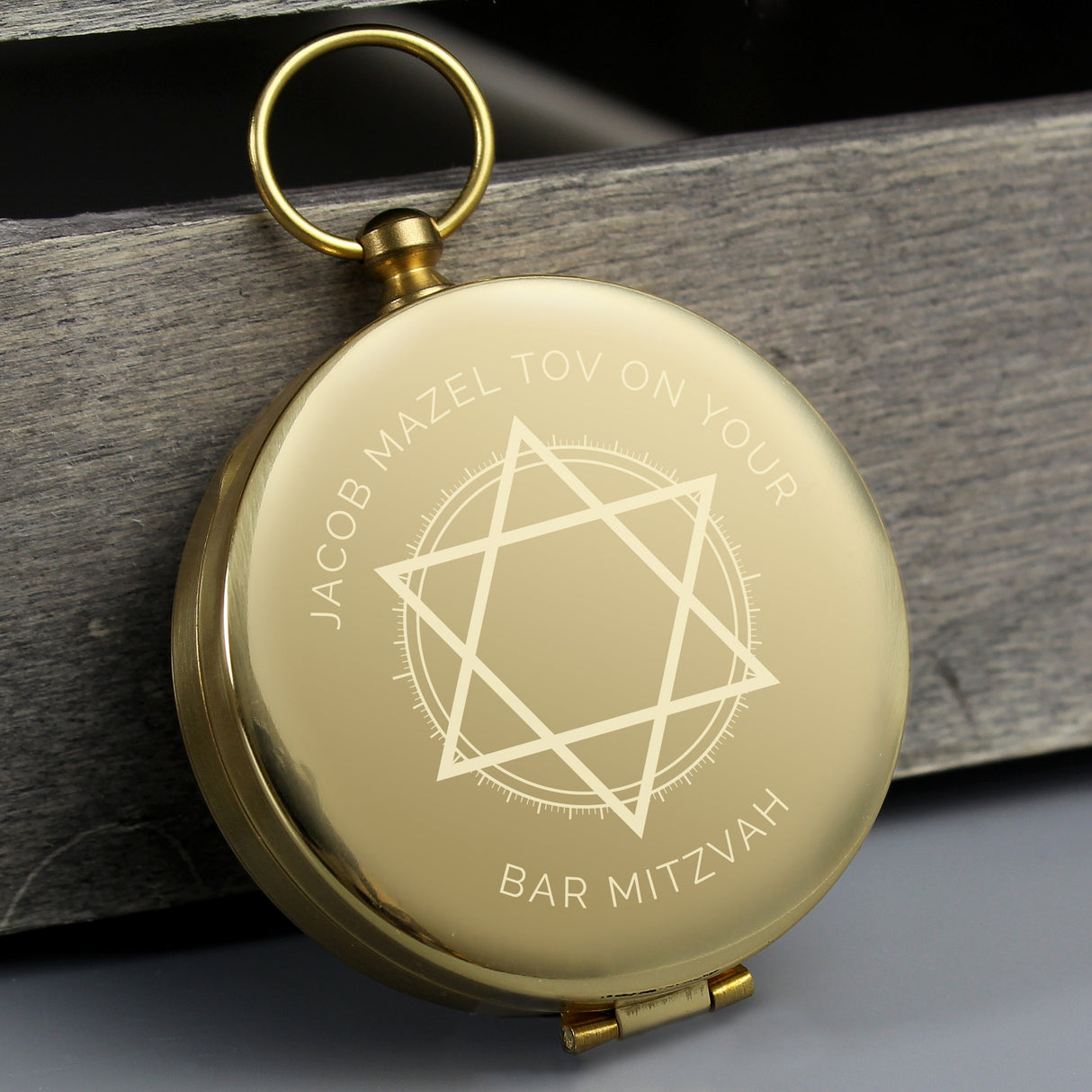 Personalised Bar and Bat Mitzvah Keepsake Compass: 1 - Compasses By Gift Moments