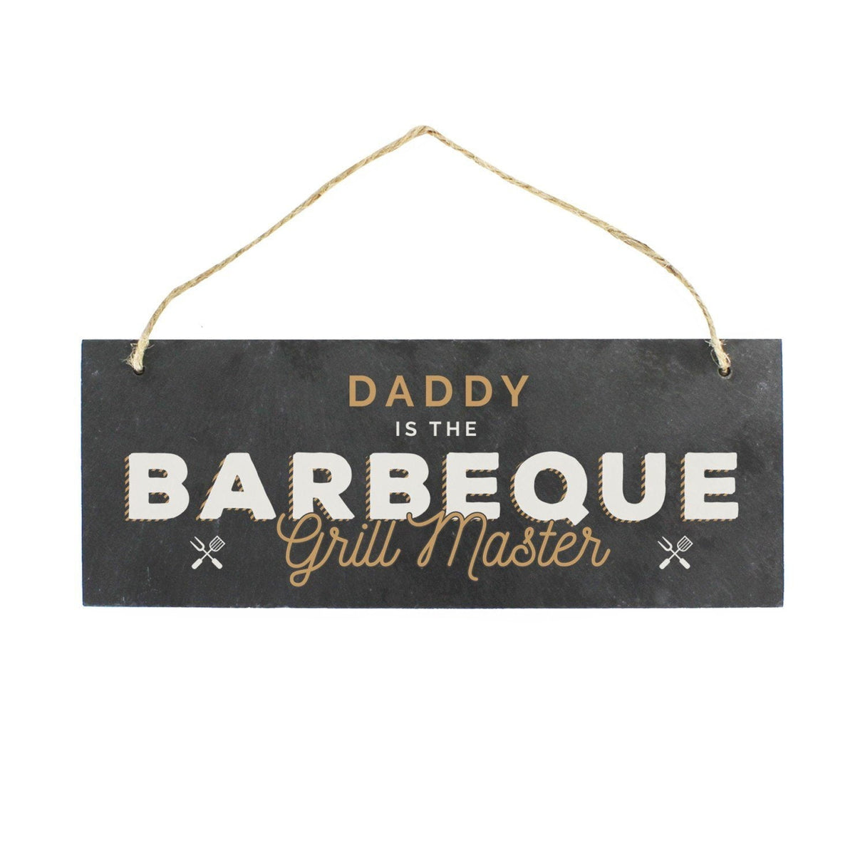 Personalised ’Barbeque Grill Master’ Printed Hanging Slate Plaque: 4 - Signs & Plaques By Gift Moments