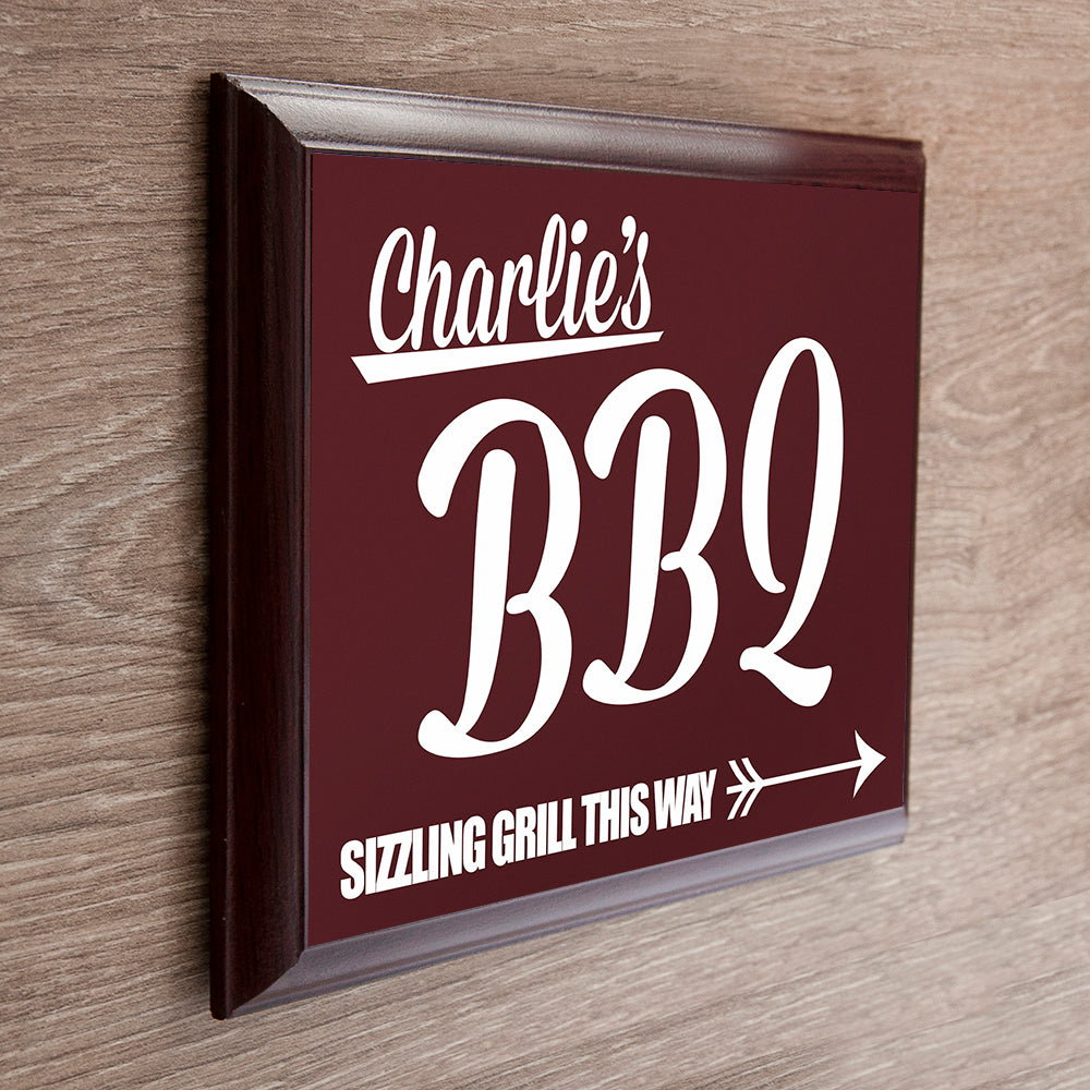 Personalised BBQ This Way! Garden Plaque: 1 - Signs & Plaques By Gift Moments