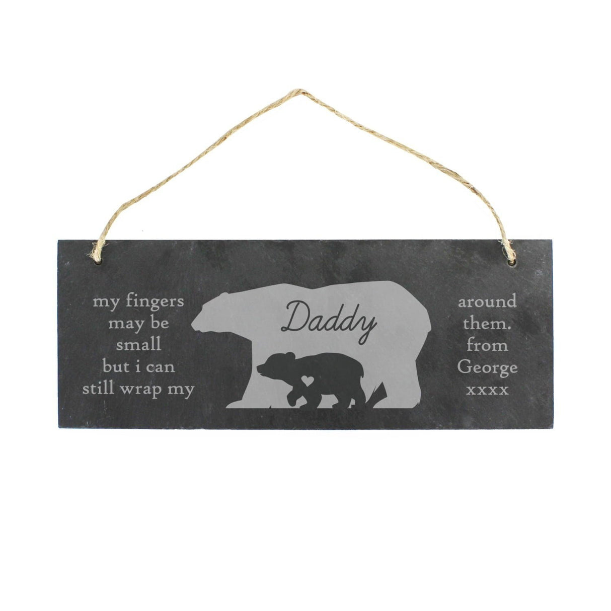 Personalised Bear Slate Door Plaque - Shop Signs & Plaques At Gift Moments - 5