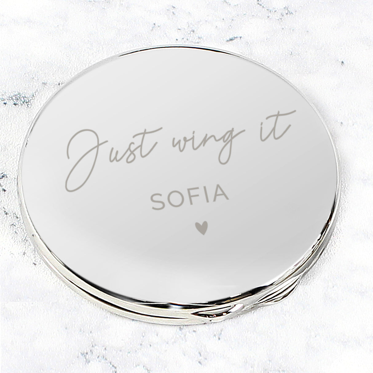 Personalised Beautiful Compact Mirror: 5 - Compact Mirrors By Gift Moments