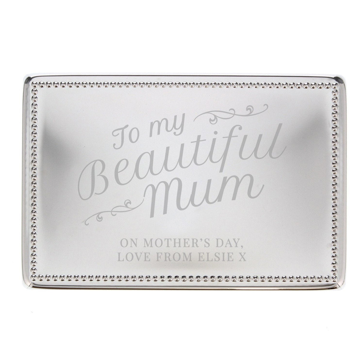 Personalised Beautiful Mum Rectangular Jewellery Box: 3 - Jewellery Boxes By Gift Moments