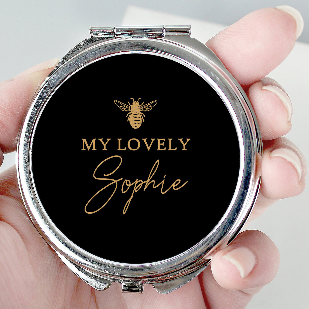 Personalised Bee-u-tiful Compact Mirror: 3 - Compact Mirrors By Gift Moments