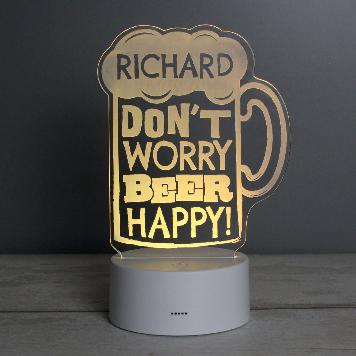 Personalised Beer Happy LED Colour Changing Light: 2 - LED Lighting By Gift Moments