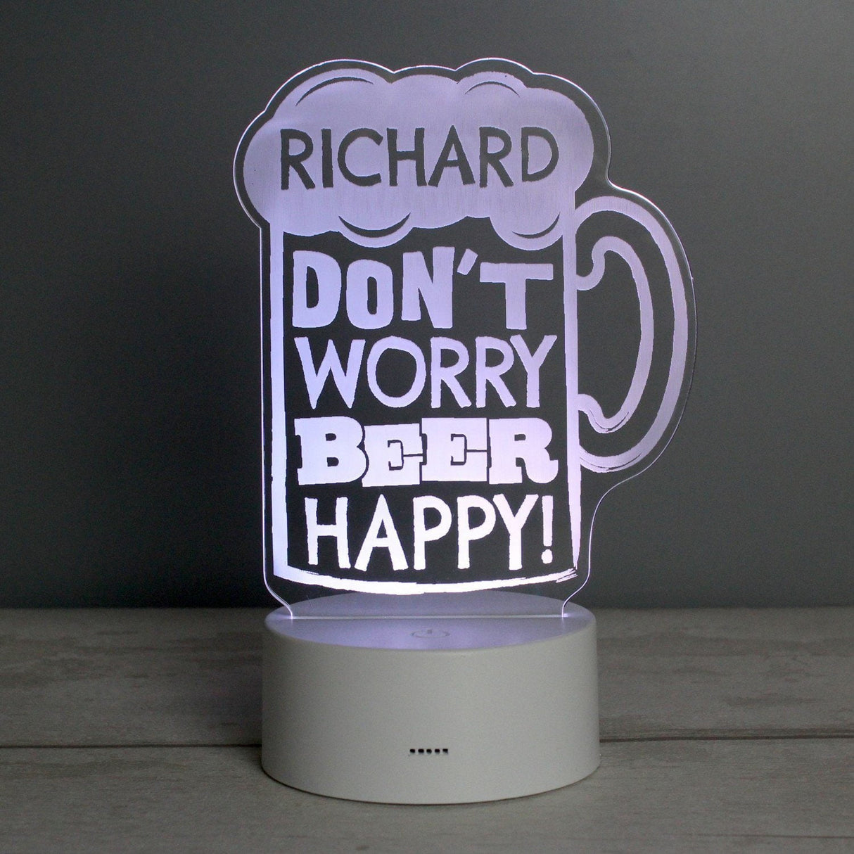 Personalised Beer Happy LED Colour Changing Light: 7 - LED Lighting By Gift Moments