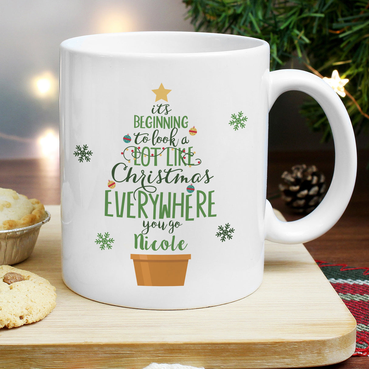 Personalised Its Beginning To Look A Lot Like Xmas Mug: 4 - Mugs By Gift Moments