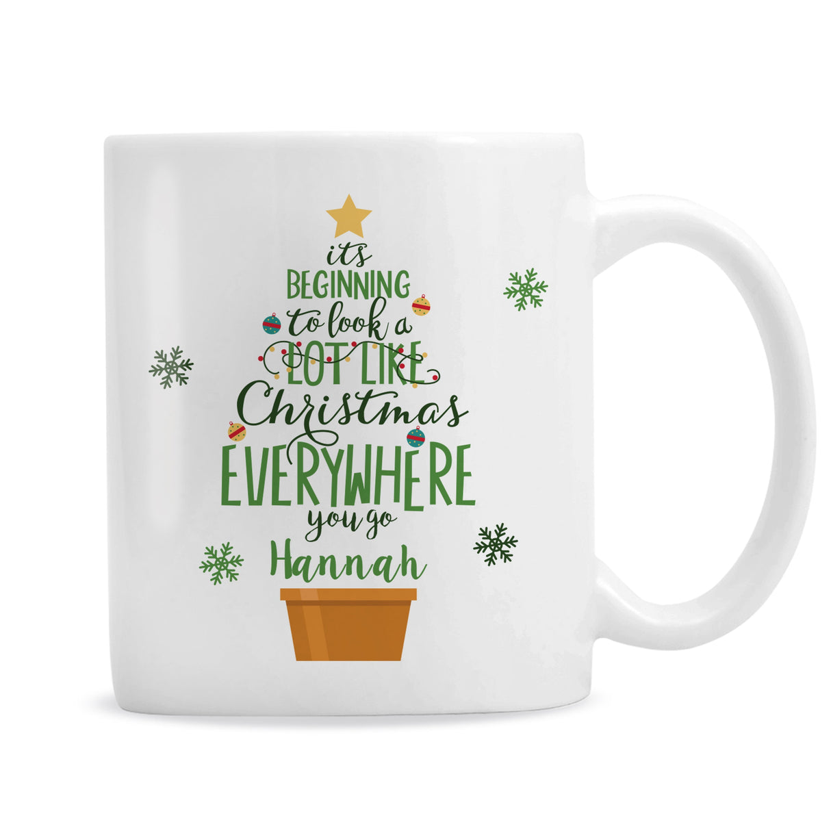 Personalised Its Beginning To Look A Lot Like Xmas Mug: 5 - Mugs By Gift Moments