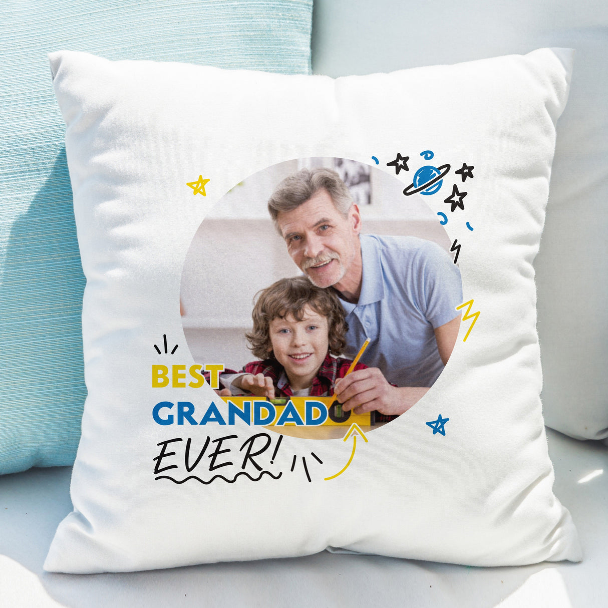 Personalised Best Ever Photo Upload Cushion: 2 - Cushions By Gift Moments