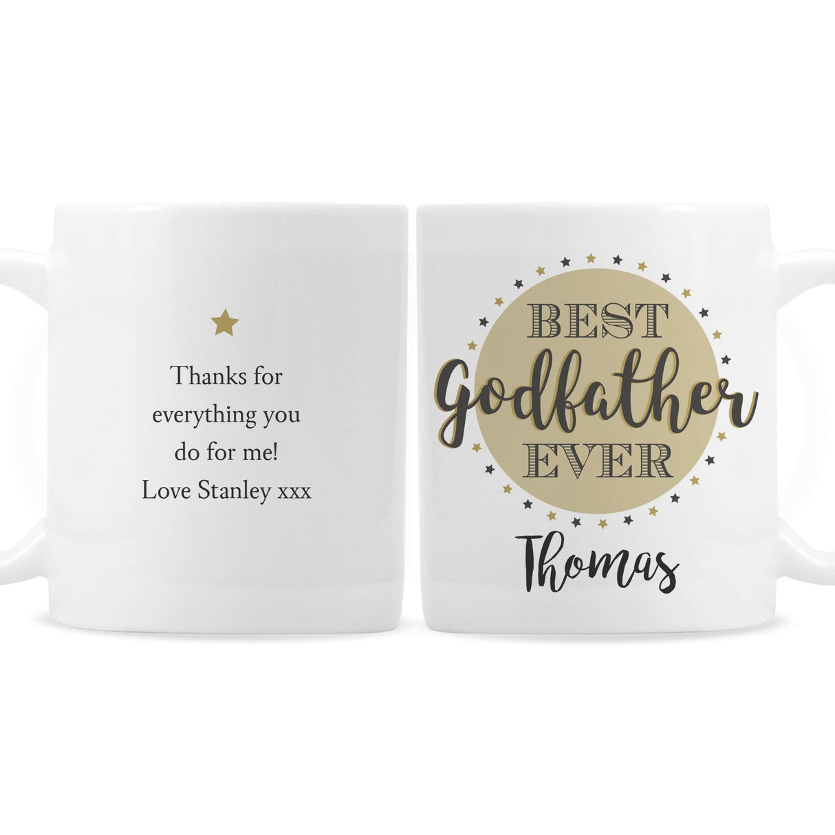 Personalised Best Godfather Mug: 3 - Mugs By Gift Moments