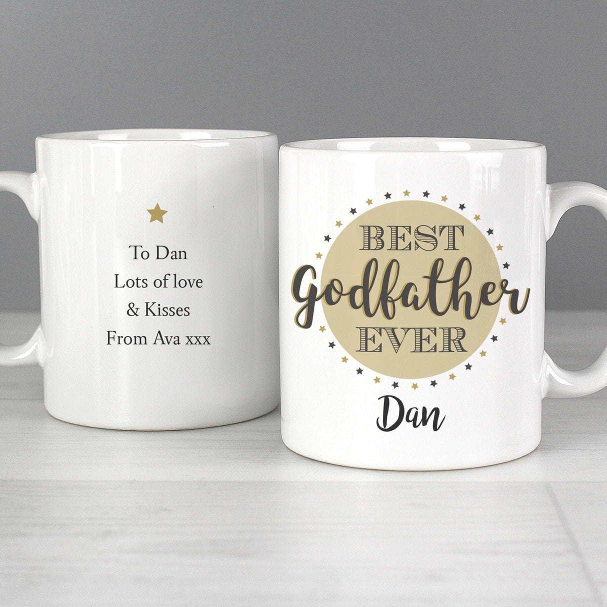 Personalised Best Godfather Mug: 2 - Mugs By Gift Moments