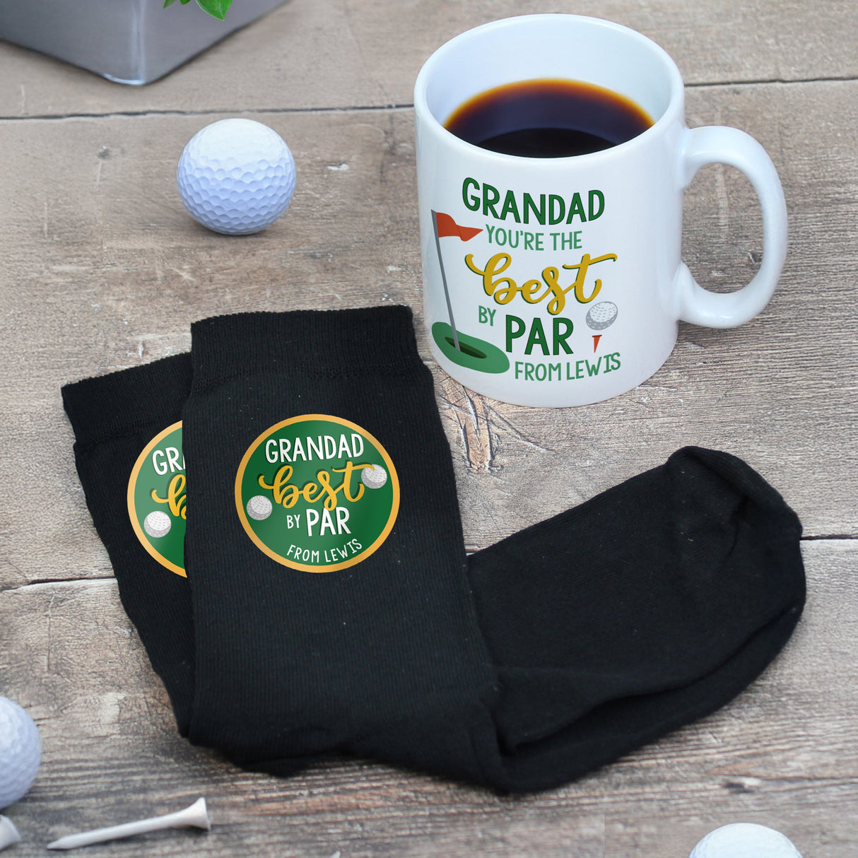 Personalised Best By Par Mug & Socks Set - Shop Mugs At Gift Moments - 1