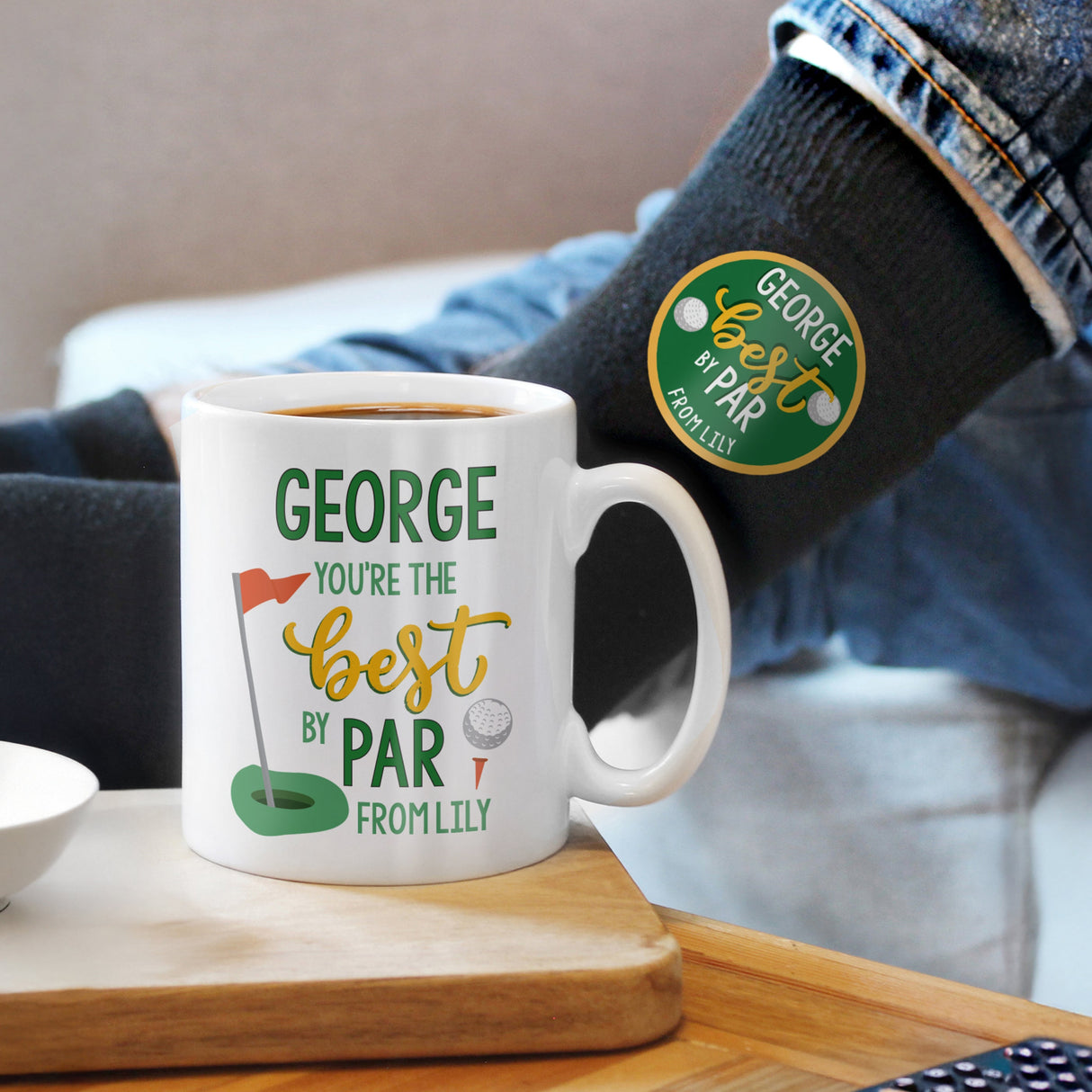 Personalised Best By Par Mug & Socks Set - Shop Mugs At Gift Moments - 4