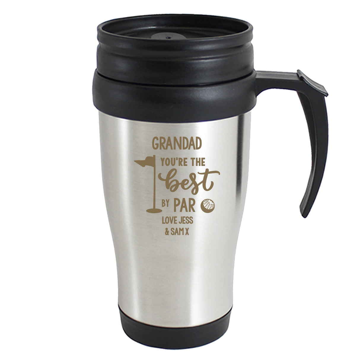 Personalised Best By Par Travel Mug - Shop Travel Mugs At Gift Moments - 5