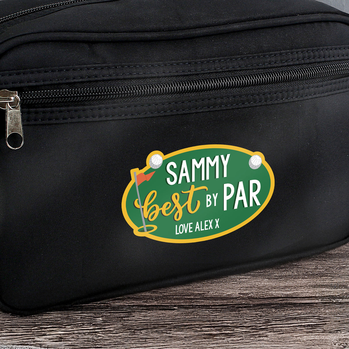 Personalised Best By Par Wash Bag - Shop Toiletry & Makeup Bags At Gift Moments - 3