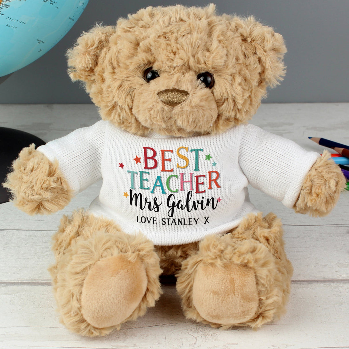 Personalised Best Teacher Teddy Bear - Shop Teddy Bears & Soft Toys At Gift Moments - 1