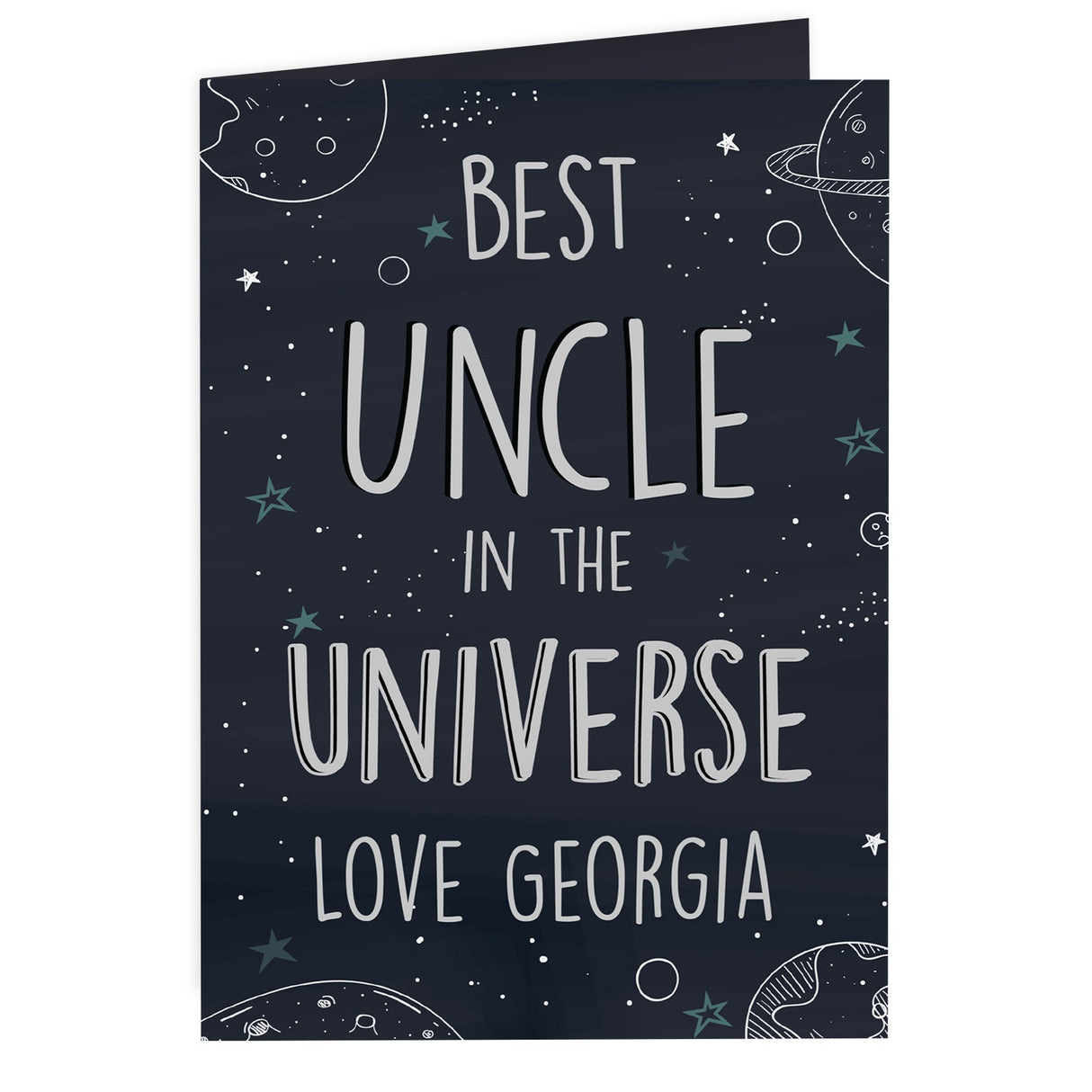Personalised Best... In The Universe Card: 4 - Greeting Cards By Gift Moments