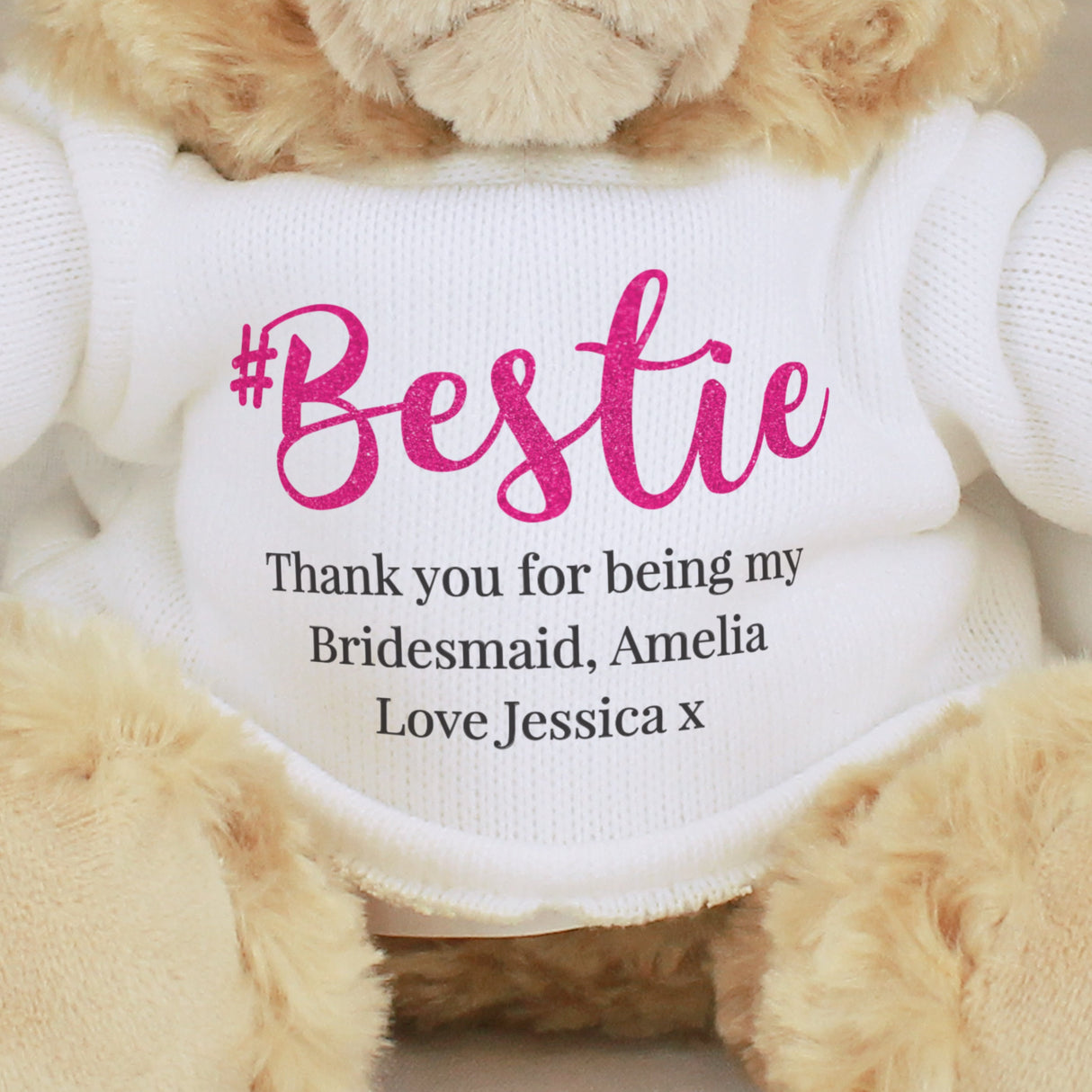 Personalised #Bestie Teddy Bear: 4 - Teddy Bears & Soft Toys By Gift Moments