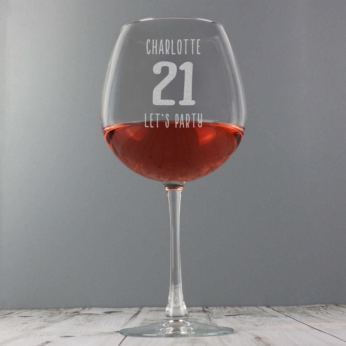 Personalised Big Age Bottle of Wine Glass: 1 - Wine Glasses By Gift Moments