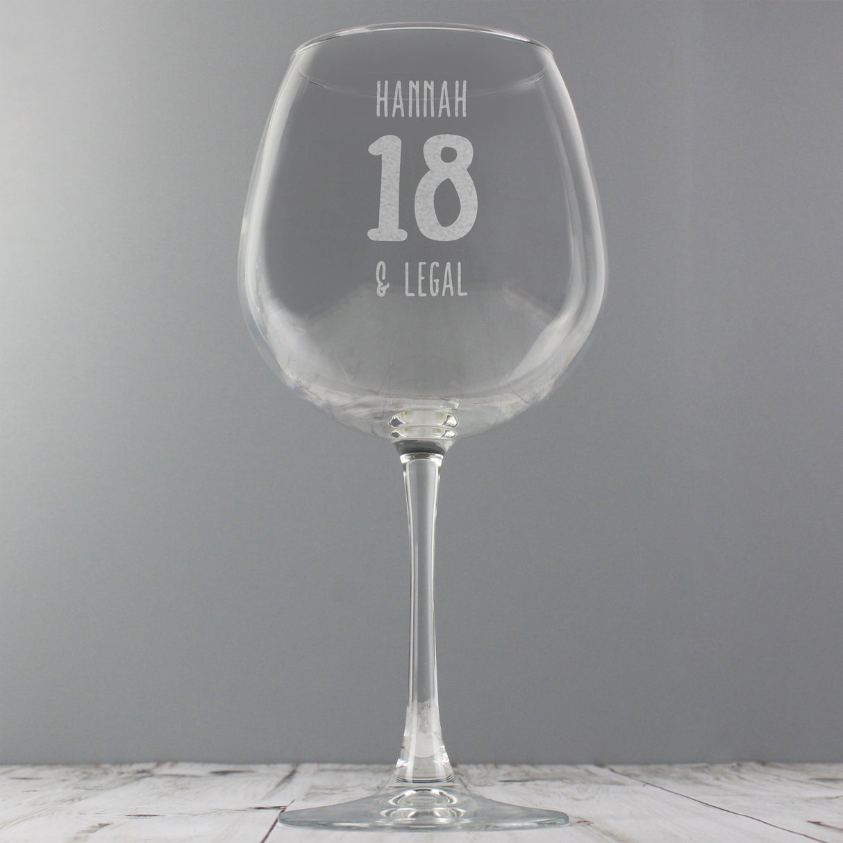 Personalised Big Age Bottle of Wine Glass: 4 - Wine Glasses By Gift Moments