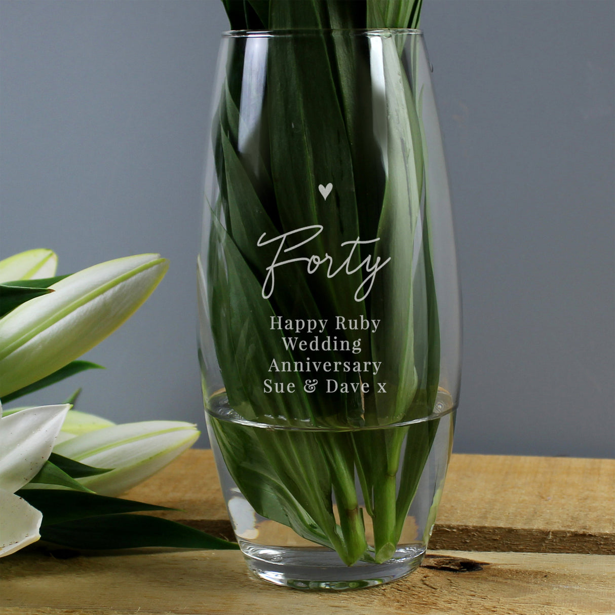 Personalised Big Age Bullet Vase: 2 - Vases By Gift Moments