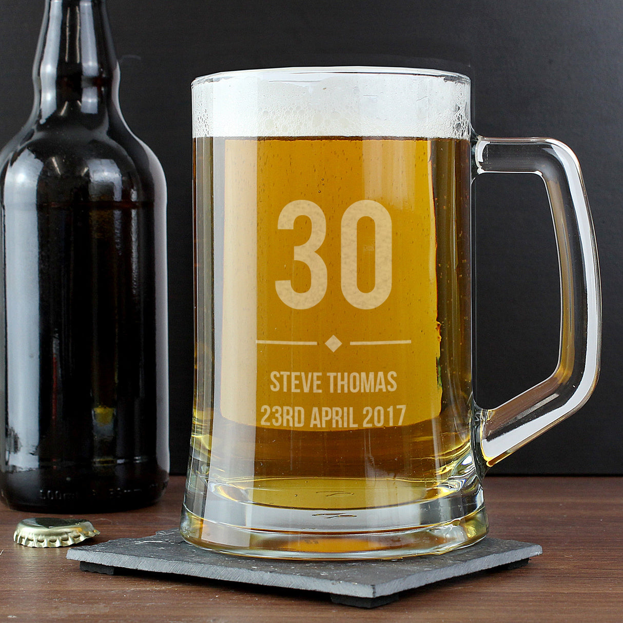 Personalised Big Age Glass Pint Stern Tankard: 4 - Tankards By Gift Moments